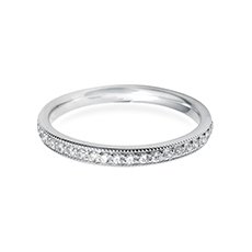 2.5mm Vintage Court diamond wedding ring