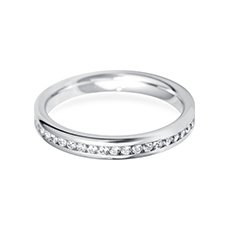 3.0mm Channel Set platinum diamond eternity ring