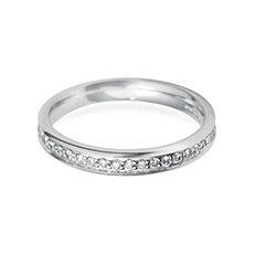 3.0mm Grain Set diamond wedding ring