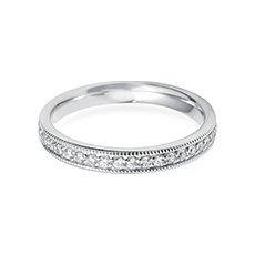 3.0mm Vintage Court platinum diamond eternity ring
