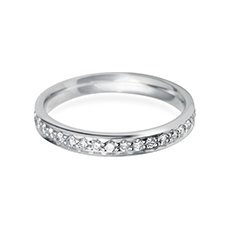 3.0mm Grain Set platinum diamond eternity ring