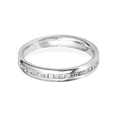 3.5mm Channel Set diamond wedding ring
