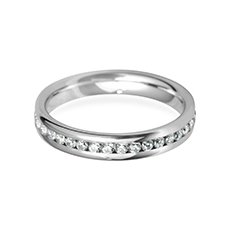 3.5mm Channel Set diamond engagement ring