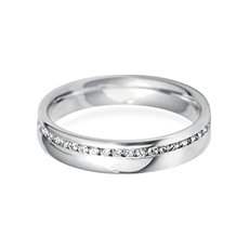 4.0mm Offset  diamond cut wedding ring