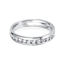 4.0mm Channel Set platinum diamond eternity ring