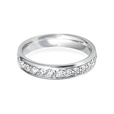 4.0mm Grain Set platinum diamond eternity ring