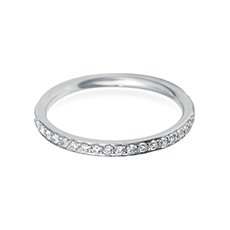 2.0mm Grain Set Flat platinum diamond eternity ring