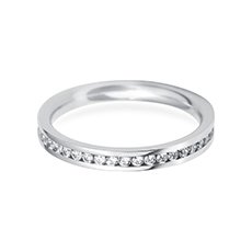 2.5mm Channel Set Flat diamond wedding ring