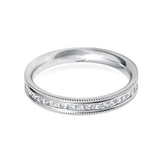3.0mm Vintage Flat diamond engagement ring