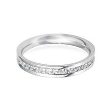 3.0mm Channel Set Flat platinum diamond eternity ring