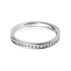 3.0mm Vintage Flat diamond cut wedding ring