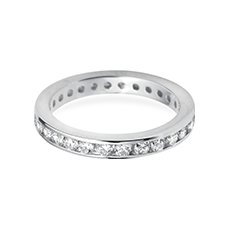 3.0mm Classic Eternity platinum diamond eternity ring