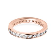3.0mm Classic Eternity rose gold wedding ring