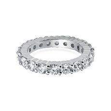 3.5mm Claw Set Eternity diamond wedding ring