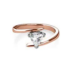Divya rose and white gold engagement ring