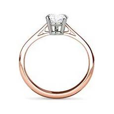 Justine rose gold diamond ring