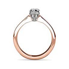 Dominique rose gold solitaire engagement ring