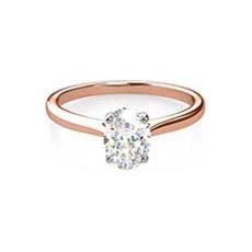 Tara rose gold oval engagement ring