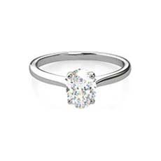 Tara platinum pear shaped diamond ring