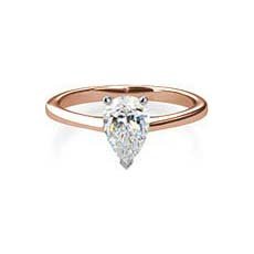 Barbara rose gold solitaire ring