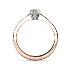 Barbara rose gold solitaire ring