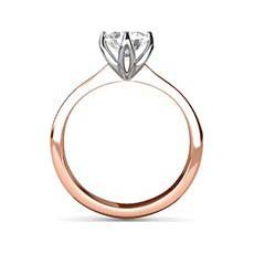 Mercedes rose gold engagement ring