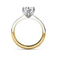 Mercedes yellow gold diamond ring