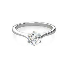 Amira platinum solitaire diamond ring