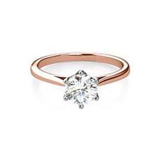 Sandra rose gold diamond engagement ring