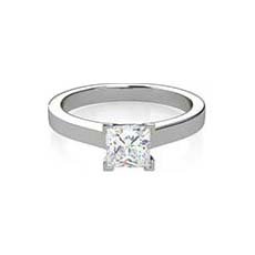 Delyth white gold solitaire engagement ring