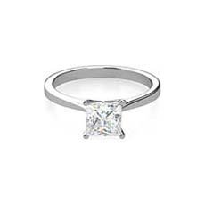 Elizabeth princess cut platinum engagement ring