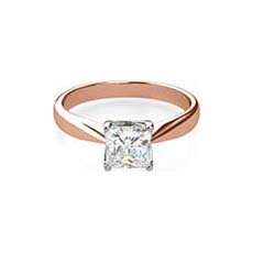 Amber rose gold engagement ring