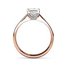 Amber rose gold engagement ring