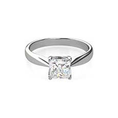 Amber platinum diamond ring