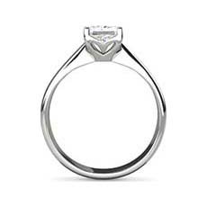 Amber platinum diamond ring