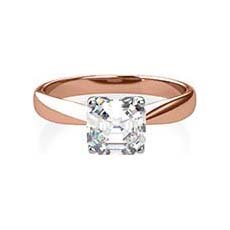 Esme white and rose gold engagement ring