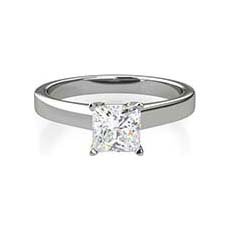 Yvette princess cut platinum engagement ring