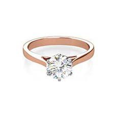 Charlotte rose gold solitaire ring