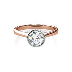 Amelia rose gold diamond ring