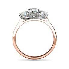 Charis rose gold oval engagement ring