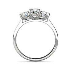Charis three stone engagement ring
