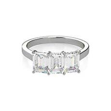 Laxmi emerald cut diamond ring