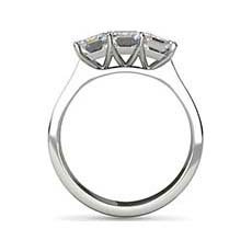 Laxmi emerald cut platinum engagement ring