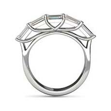 Autumn emerald cut platinum engagement ring