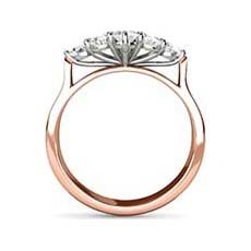Star vintage rose gold engagement ring