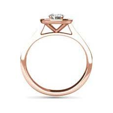 Oona rose gold halo engagement ring