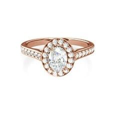 Summer rose gold oval engagement ring