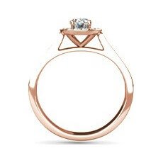 Summer rose gold oval engagement ring