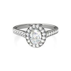 Summer pave diamond engagement ring