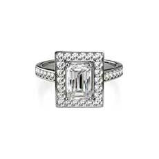 Sadie platinum halo engagement ring